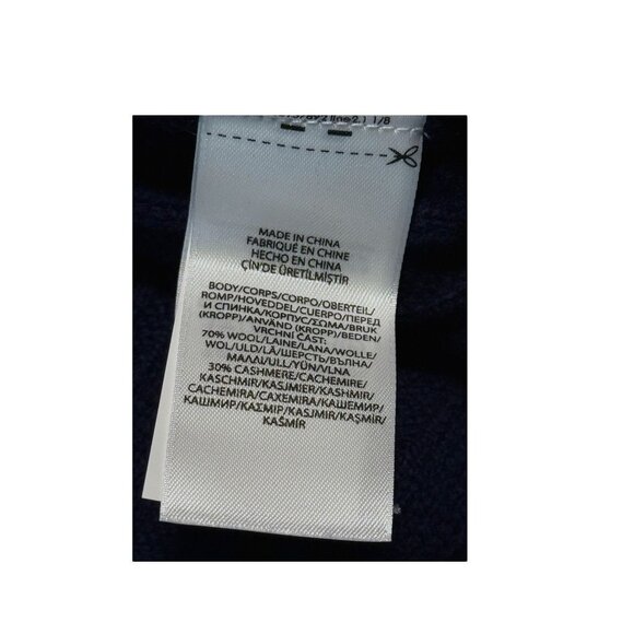 Polo Ralph Lauren Womens Cable Knit Cashmere/Wool Blend Joggers Navy Blue L NWT - Picture 6 of 7